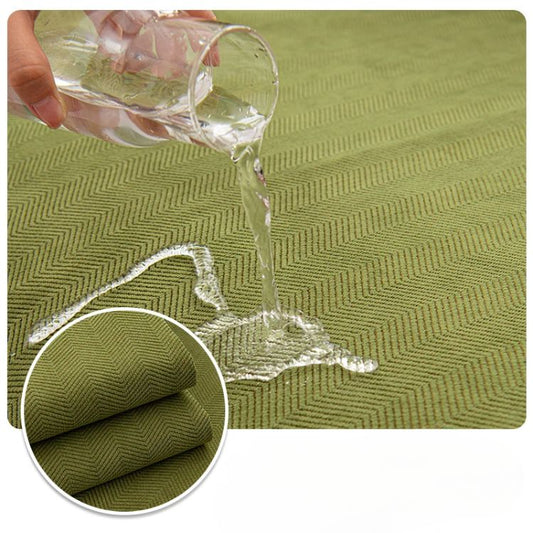 Chenille bankhoes met visgraatmotief – VeluraShield
