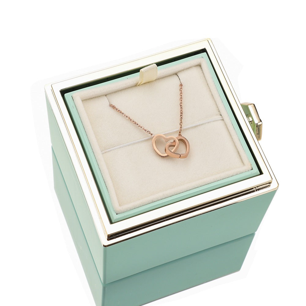 Rozenbox Cadeauset met Gegraveerde Ketting