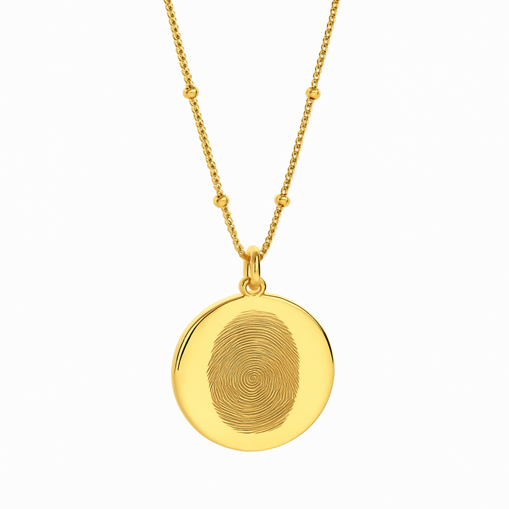 Ketting met Gegraveerde Vingerafdruk