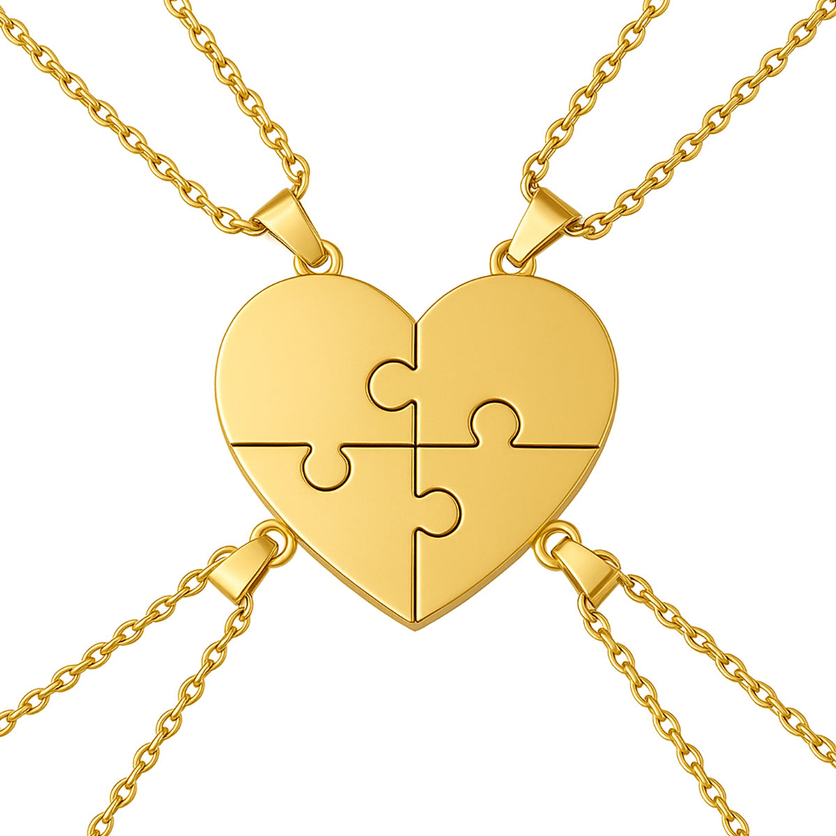 Puzzelhart Ketting