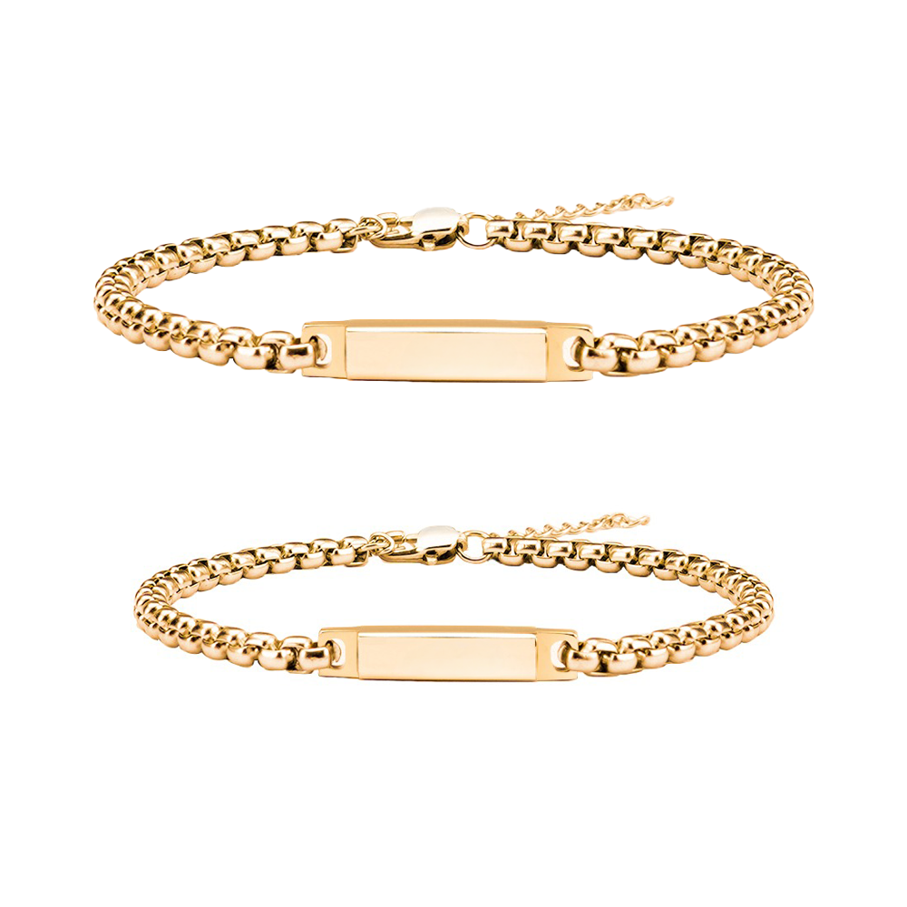 Gegraveerde Armbandenset Eeuwige Band