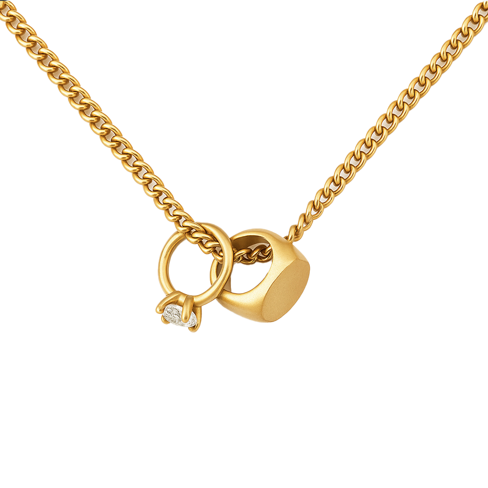 Mini Belofte Ring Ketting