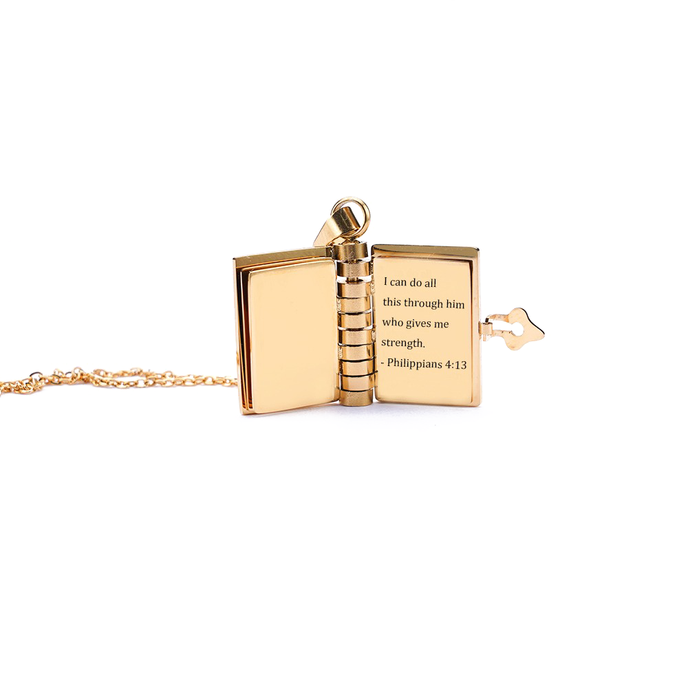 Gepersonaliseerde Boek Medaillon Ketting