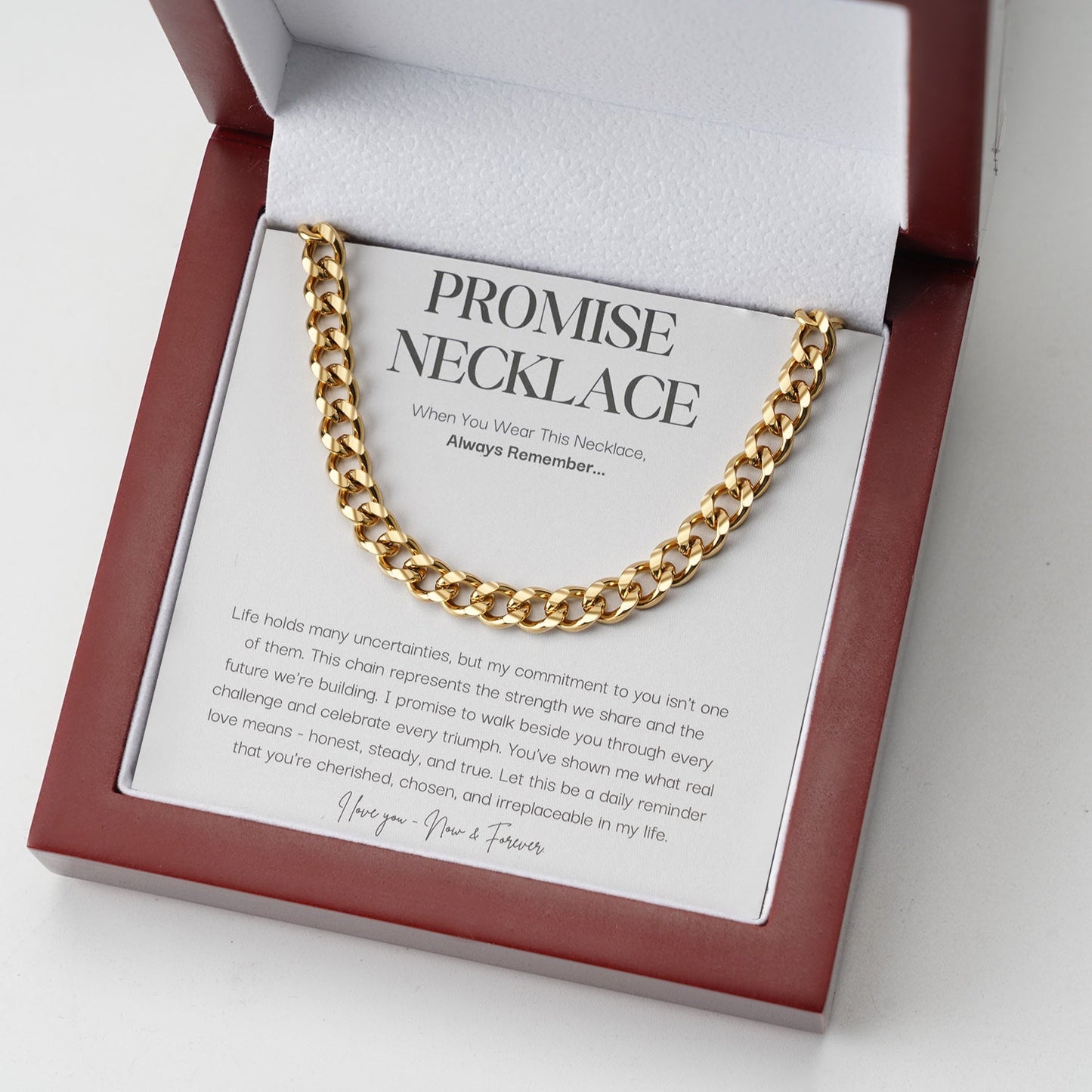Belofteketting van Sterling Zilver