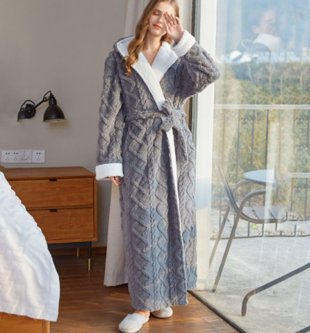 Fleece ochtendjas voor dames – Serena