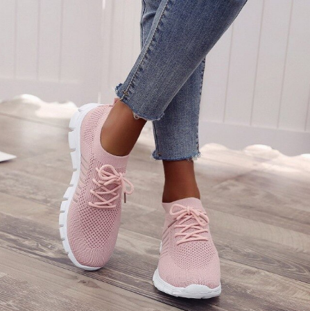 Orthopedische sneakers met mesh bovenwerk