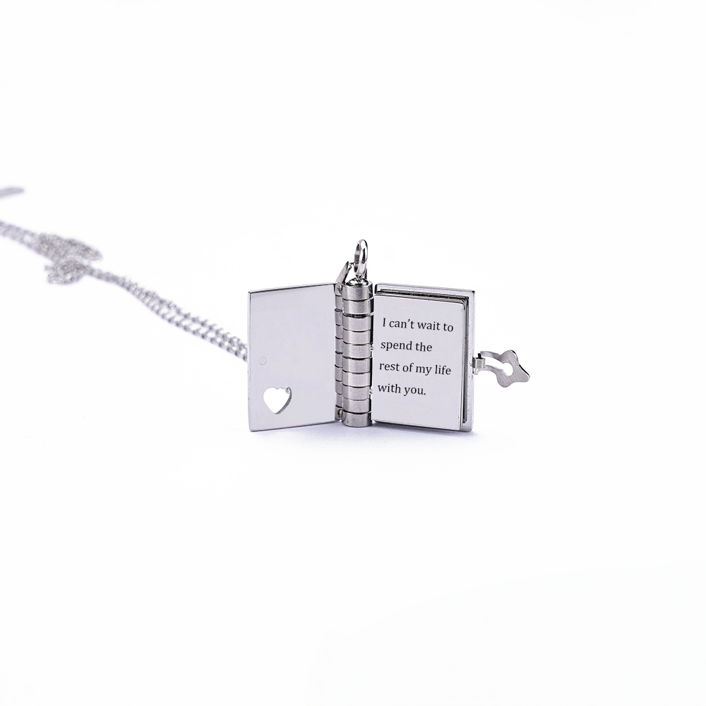 Gepersonaliseerde Boek Medaillon Ketting