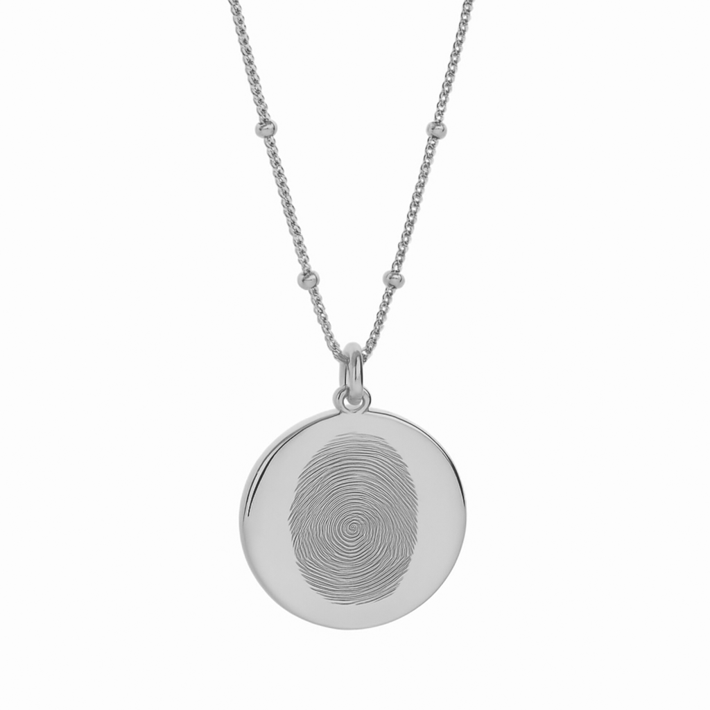 Ketting met Gegraveerde Vingerafdruk