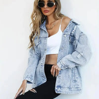 Oversized gevoerd dames jeansjack – Talia