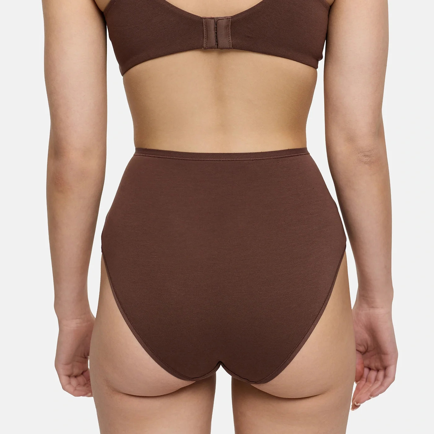 Katoenen high waist slip met hoge band