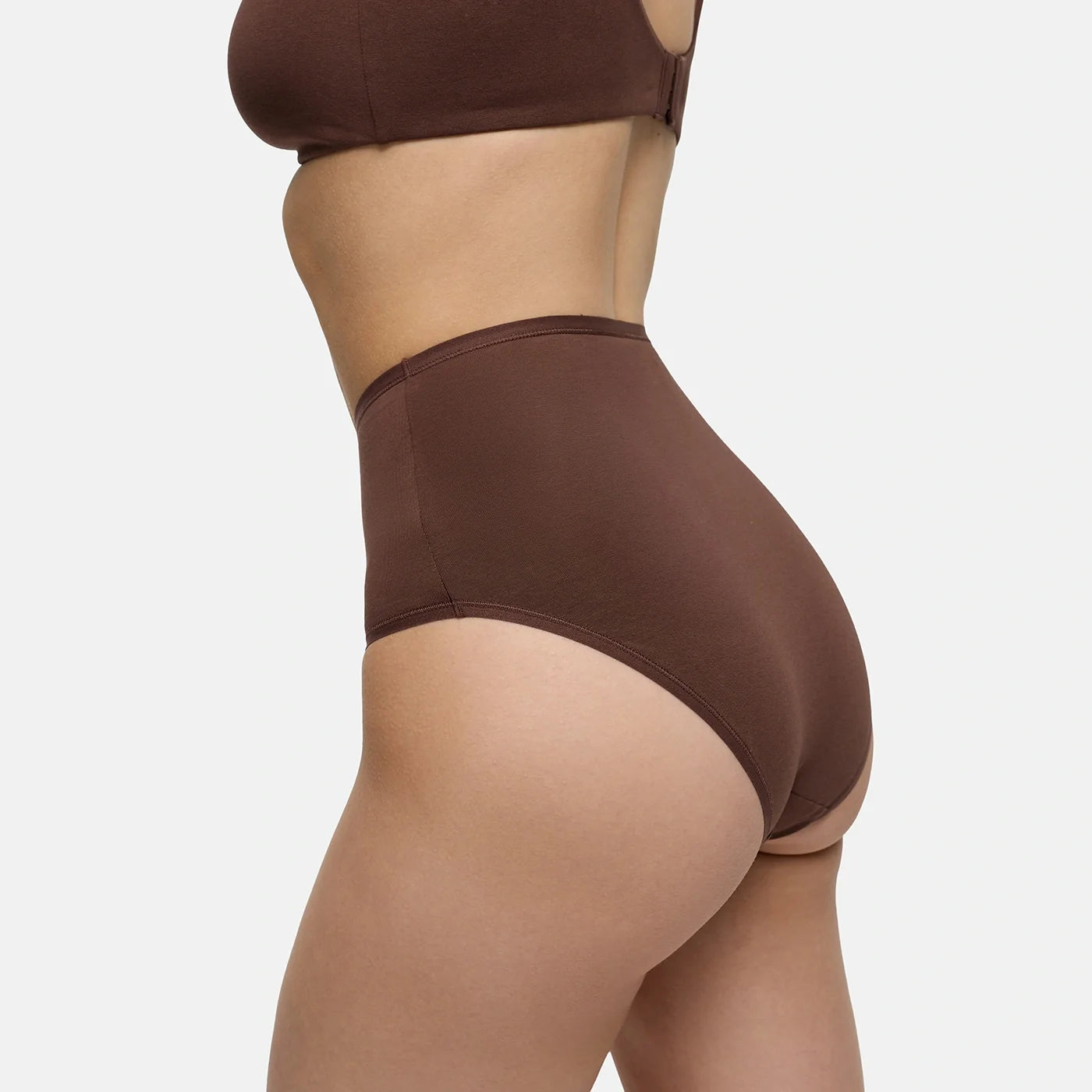 Katoenen high waist slip met hoge band