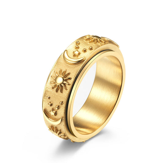 Zon en Maan Fidget Ring