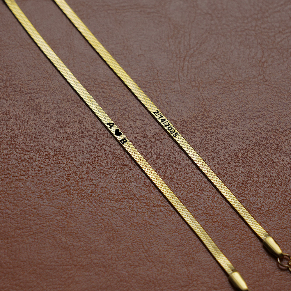 Gegraveerde Koord Armbanden Set