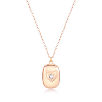 Isabella Rechthoekig Medaillon Ketting