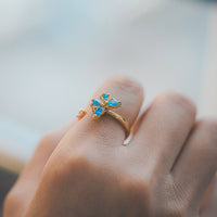 Blauwe Vlinder Fidget Ring