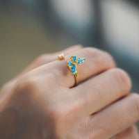 Blauwe Vlinder Fidget Ring