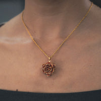 Ketting met Echte Roos Hanger