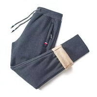 Warme fleece joggingbroek met rechte pijp