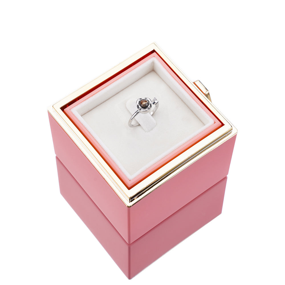 Rozenbox met Projectiering en Echte Roos