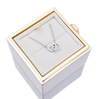 Rozenbox Cadeauset met Gegraveerde Ketting