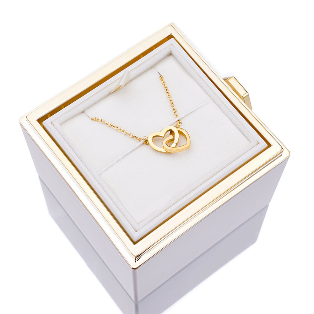 Rozenbox Cadeauset met Gegraveerde Ketting