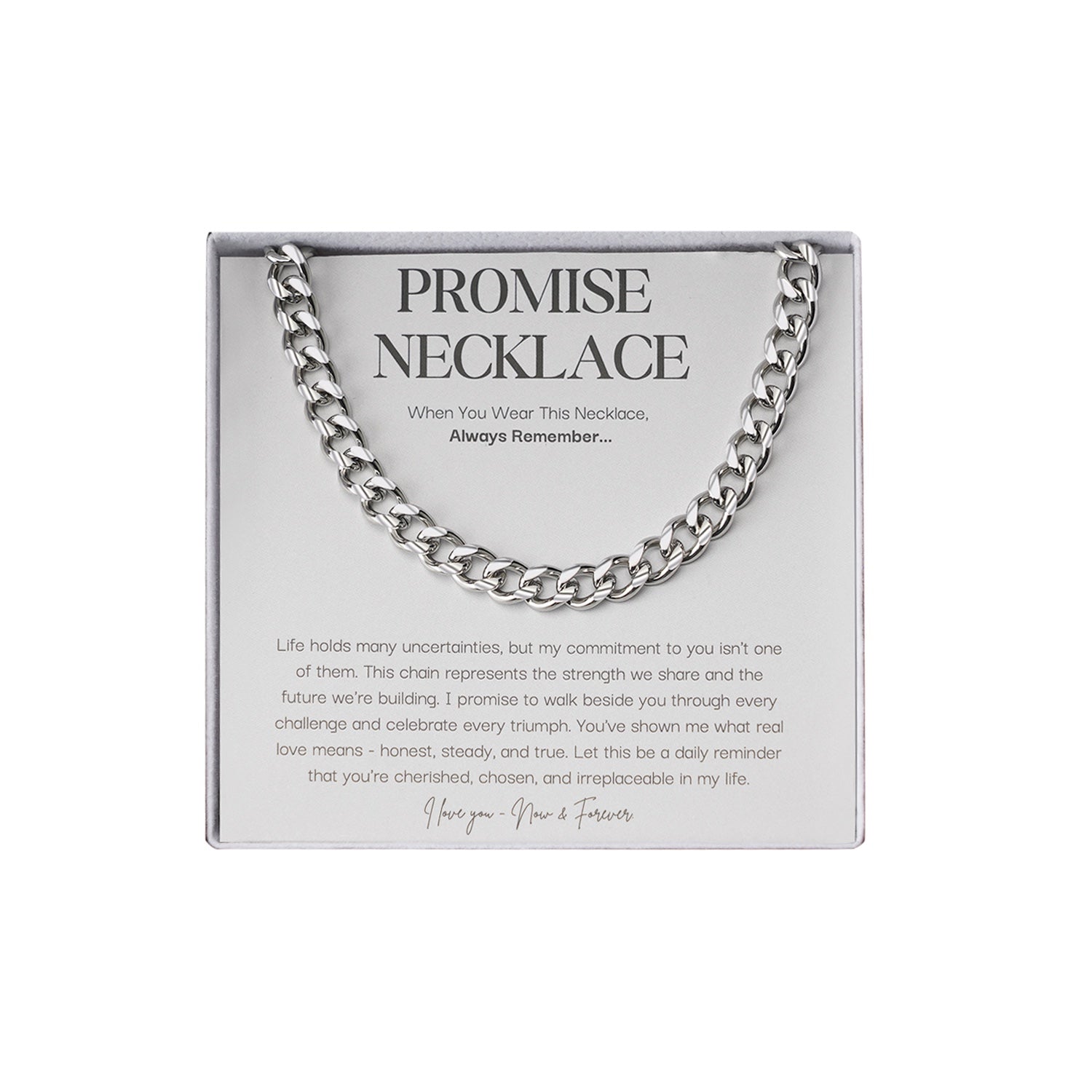 Belofteketting van Sterling Zilver