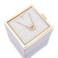 Rozenbox Cadeauset met Gegraveerde Ketting