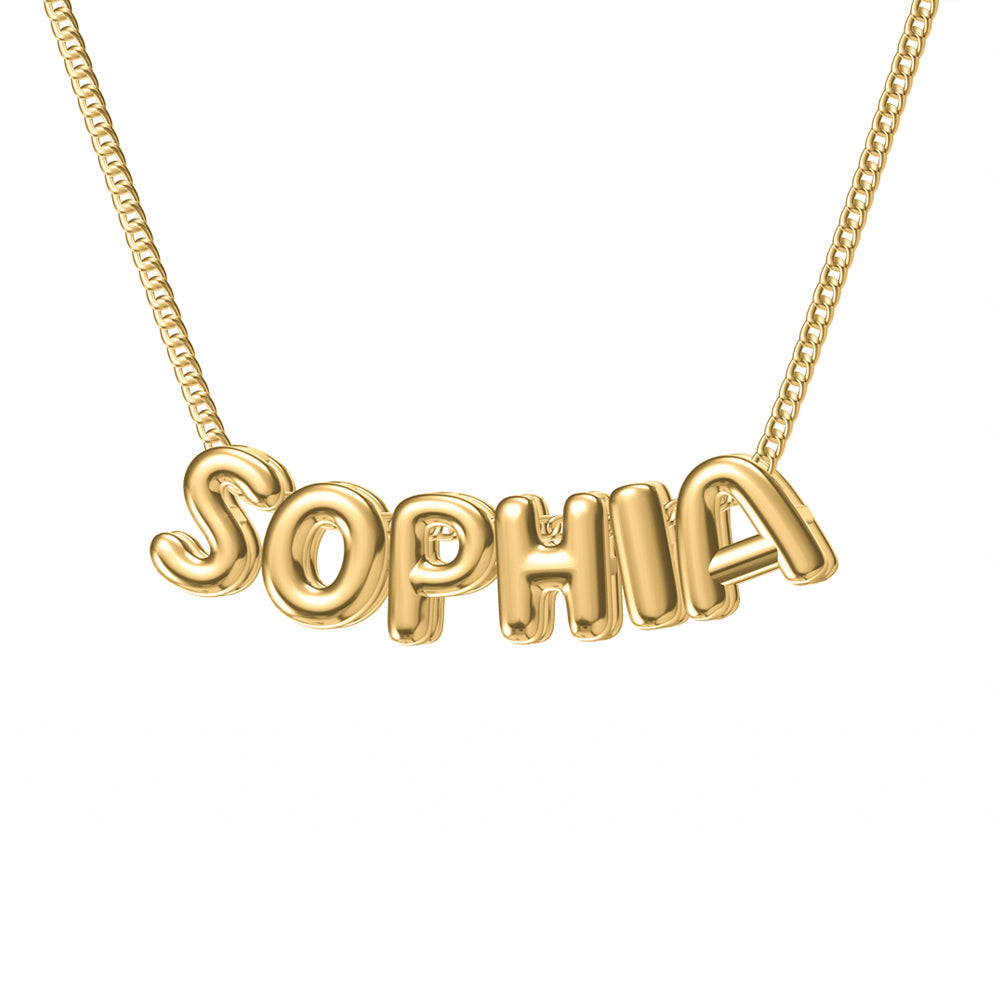 Ketting met Eigen Naam in Bubbelletters