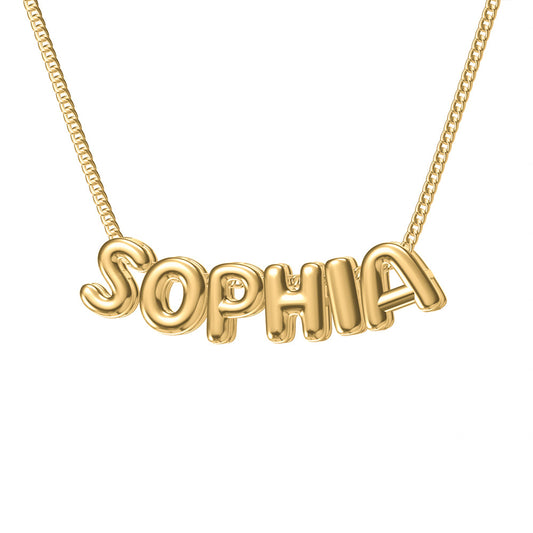 Ketting met Eigen Naam in Bubbelletters