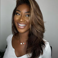 Lace front pruik met highlights – Selena