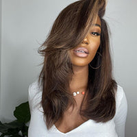 Lace front pruik met highlights – Selena