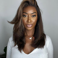 Lace front pruik met highlights – Selena