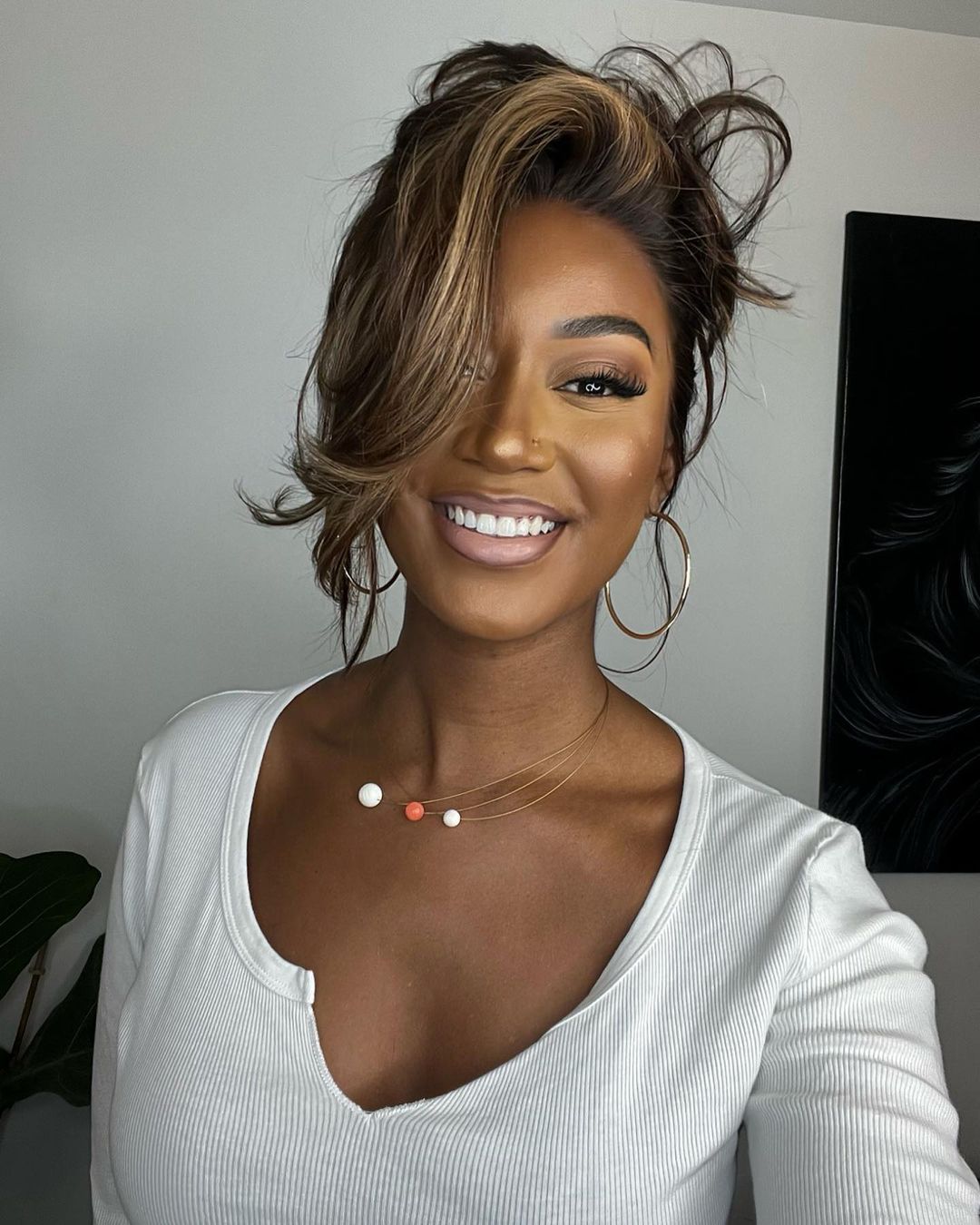 Lace front pruik met highlights – Selena
