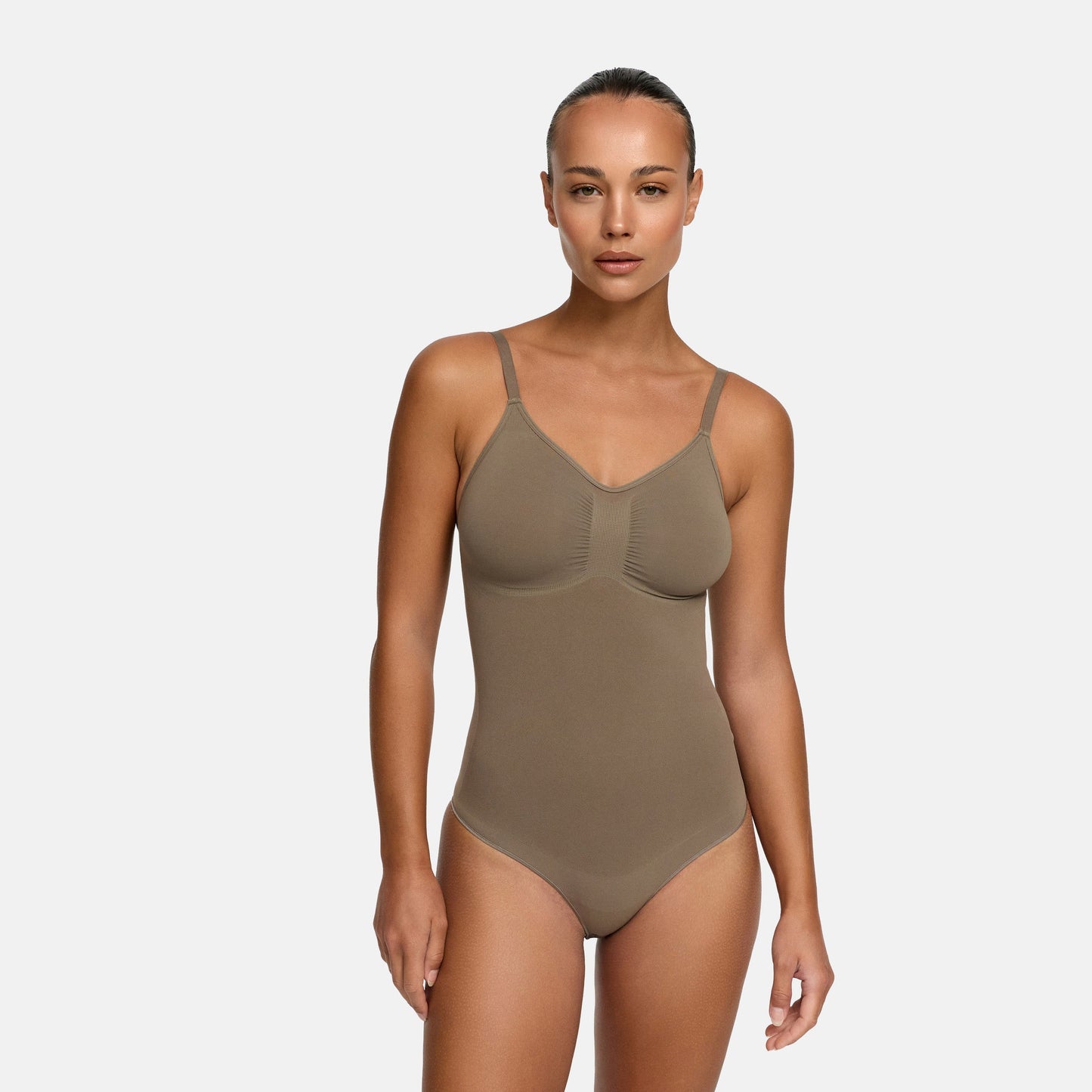 Naadloze shapewear bodysuit met string