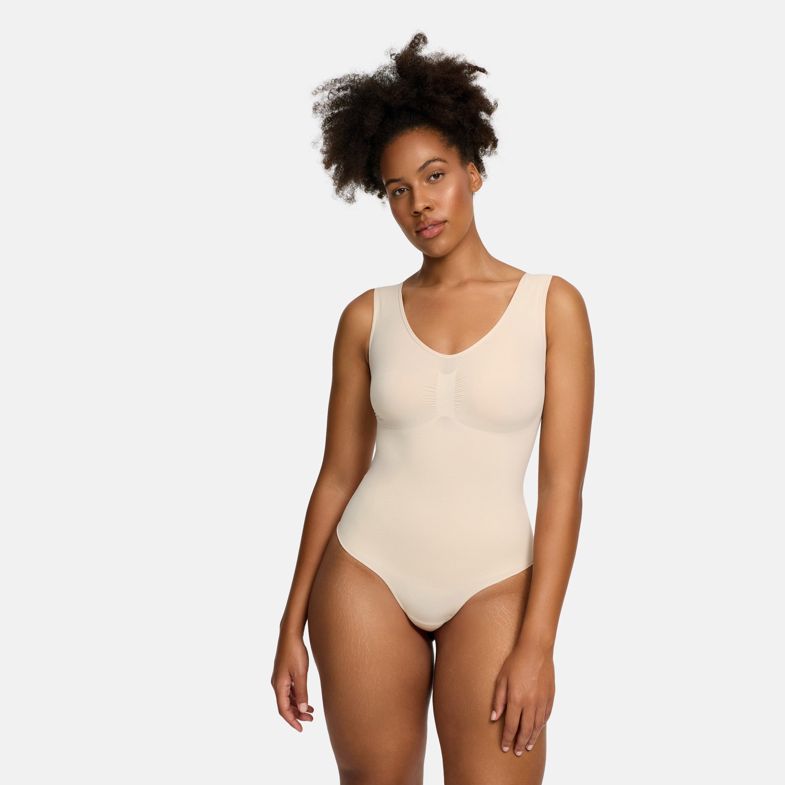 Tanktop shapewear bodysuit met slip
