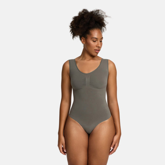 Tanktop shapewear bodysuit met slip