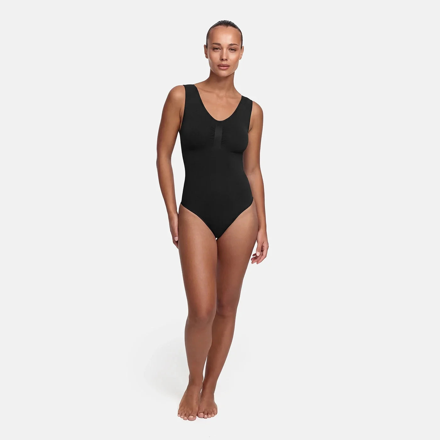 Tanktop shapewear bodysuit met string