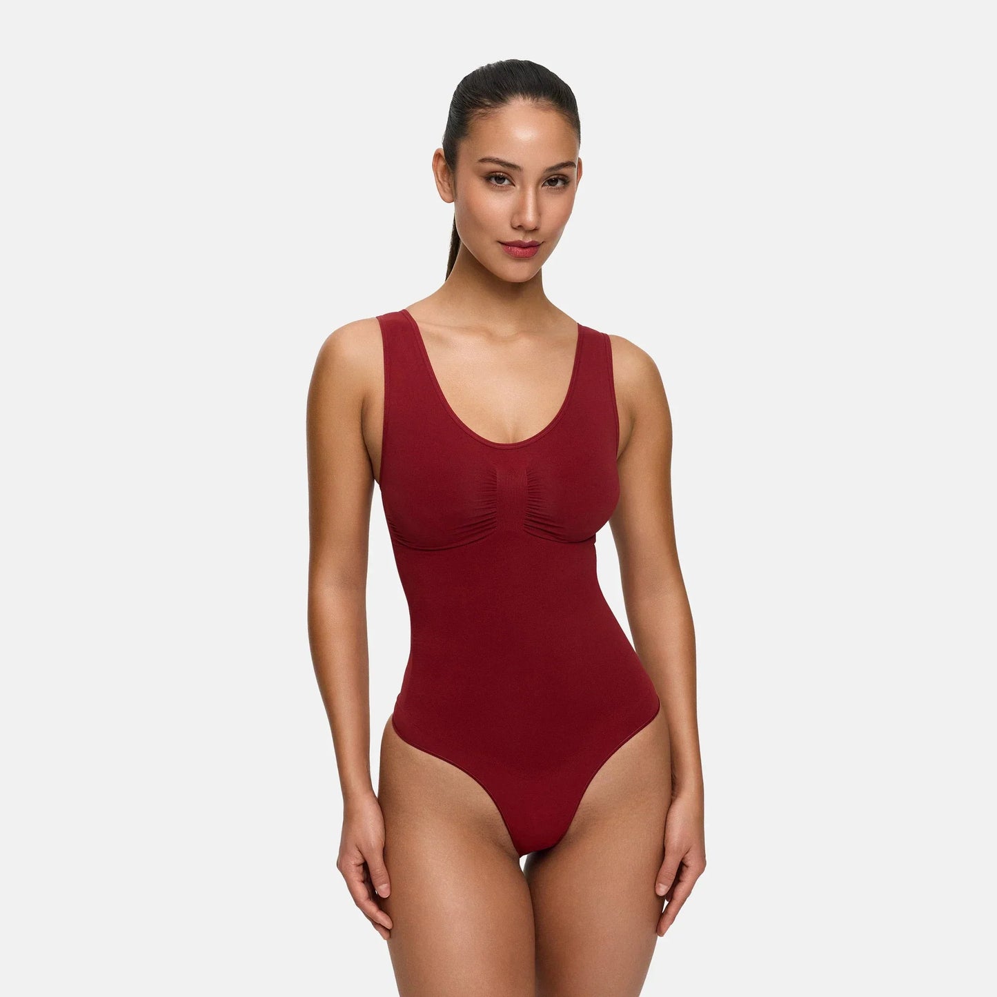Tanktop shapewear bodysuit met string