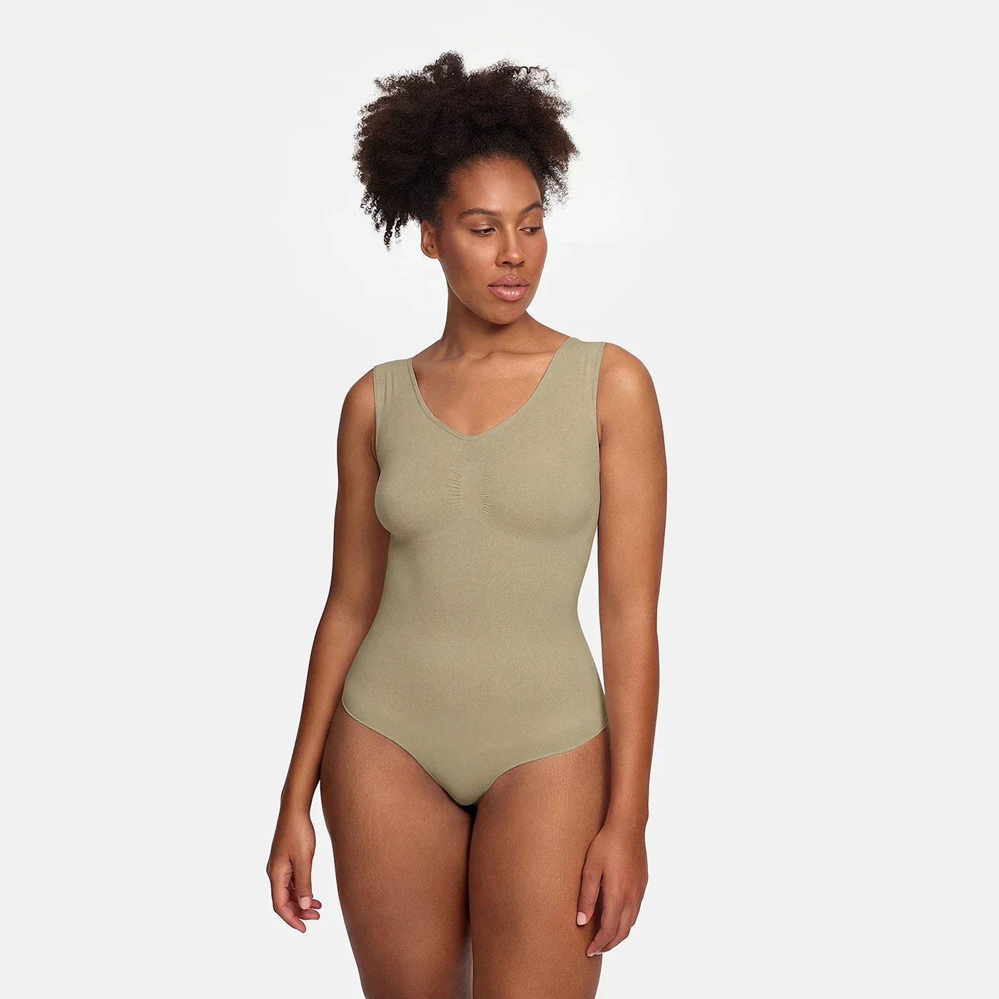 Tanktop shapewear bodysuit met string