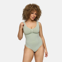 Tanktop shapewear bodysuit met string