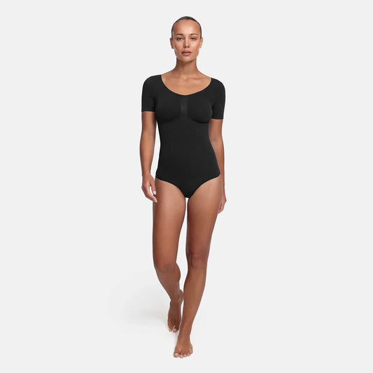 Shapewear bodysuit met korte mouw en slip