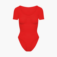Shapewear bodysuit met korte mouw en slip