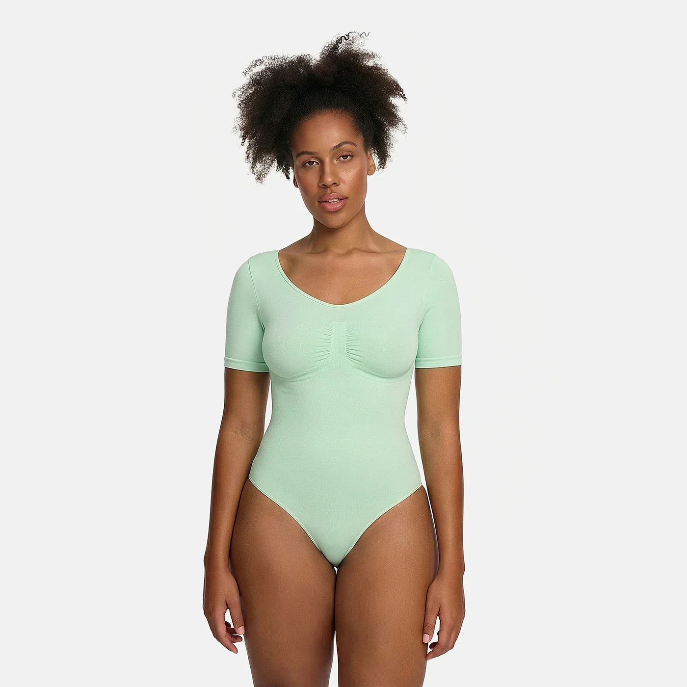 Shapewear bodysuit met korte mouw en string
