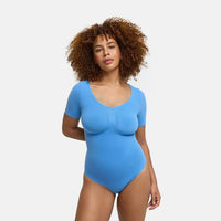 Shapewear bodysuit met korte mouw en slip