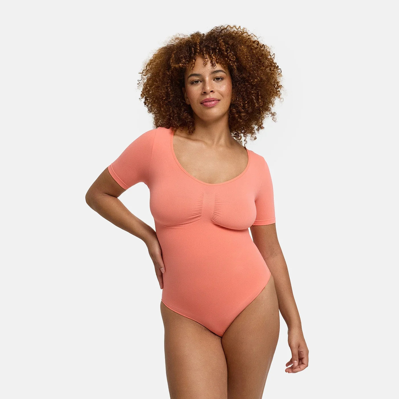 Shapewear bodysuit met korte mouw en slip