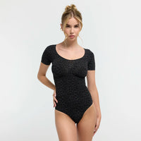 Shapewear bodysuit met korte mouw en slip