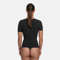 Shapewear bodysuit met korte mouw en string