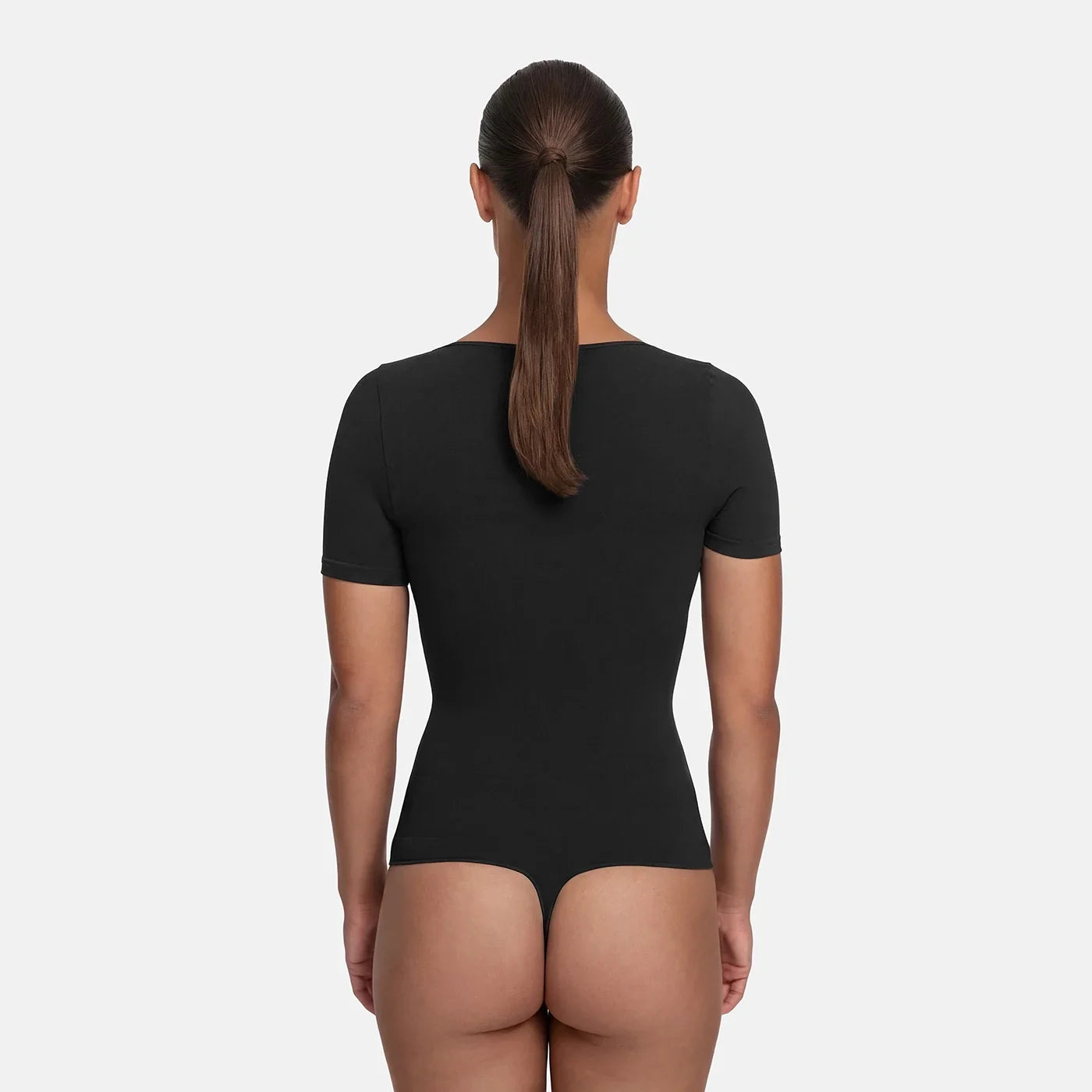 Shapewear bodysuit met korte mouw en string