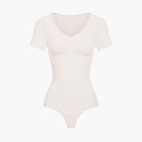 Shapewear bodysuit met korte mouw en string