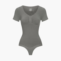 Shapewear bodysuit met korte mouw en string
